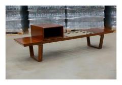 Carlo Hauner Brazilian Modern Bench in Hardwood by Carlo Hauner for Forma Brazil c 1950 - 3339173