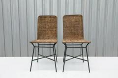 Carlo Hauner Brazilian Modern Chairs in Caning and Metal by Carlo Hauner 1950s Brazil - 3186550