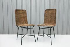 Carlo Hauner Brazilian Modern Chairs in Caning and Metal by Carlo Hauner 1950s Brazil - 3186677