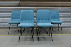 Carlo Hauner Brazilian Modern Chairs in Metal and Fabric by Carlo Hauner 1950s Brazil - 3357392