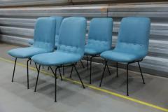 Carlo Hauner Brazilian Modern Chairs in Metal and Fabric by Carlo Hauner 1950s Brazil - 3357395