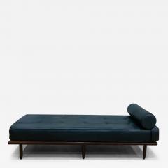 Carlo Hauner Brazilian Modern Daybed in Hardwood Black Leather Carlo Hauner Brazil 1950s - 3520630