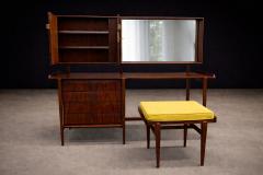 Carlo Hauner Brazilian Modern Dresser with Stool in Rosewood Carlo Hauner for Forma - 4594177