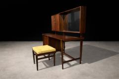 Carlo Hauner Brazilian Modern Dresser with Stool in Rosewood Carlo Hauner for Forma - 4594182