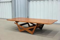 Carlo Hauner Brazilian Modern Foldable Dining Coffee Table in Hardwood Carlo Hauner Brazil - 3344475