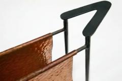 Carlo Hauner Brazilian Modern Magazine Rack in Copper Iron by Carlo Hauner 1950s Brazil - 3186508