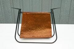 Carlo Hauner Brazilian Modern Magazine Rack in Copper Iron by Carlo Hauner 1950s Brazil - 3186519