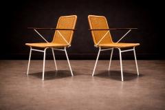 Carlo Hauner Brazilian Modern Pair of Armchairs in Cane Iron Carlo Hauner 1950s - 4548130
