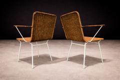 Carlo Hauner Brazilian Modern Pair of Armchairs in Cane Iron Carlo Hauner 1950s - 4548131