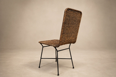 Carlo Hauner Brazilian Modern Pair of Chairs in Iron Wicker by Carlo Hauner Brazil 1950s - 4715706