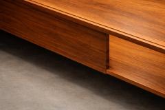 Carlo Hauner Carlo Hauner Caviuna Wood Glass Display Coffee Table Brazil 1950s - 4571597