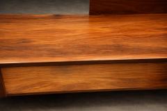 Carlo Hauner Carlo Hauner Caviuna Wood Glass Display Coffee Table Brazil 1950s - 4571601