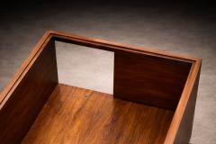 Carlo Hauner Carlo Hauner Caviuna Wood Glass Display Coffee Table Brazil 1950s - 4571603