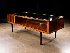 Carlo Hauner Coffee Table in Rosewood and Glass Carlo Hauner 1950s Lot 863A - 4455608