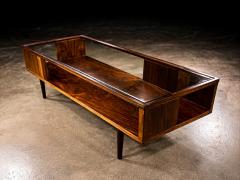 Carlo Hauner Coffee Table in Rosewood and Glass Carlo Hauner 1950s Lot 863A - 4455612