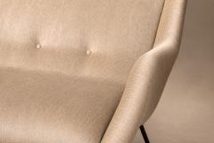Carlo Hauner Concha Loveseat in Metal Brass Toned Fabric by Carlo Hauner 1955 - 4659751