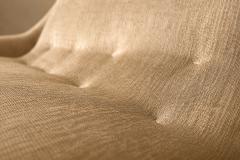Carlo Hauner Concha Loveseat in Metal Brass Toned Fabric by Carlo Hauner 1955 - 4659760