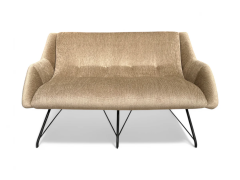 Carlo Hauner Concha Loveseat in Metal Fabric Carlo Hauner 1955 Lot 42A - 4107547