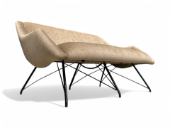 Carlo Hauner Concha Loveseat in Metal Fabric Carlo Hauner 1955 Lot 42A - 4107551