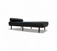 Carlo Hauner Daybed in Rosewood and Black Leather Carlo Hauner 1950s Lot 370A - 4374756