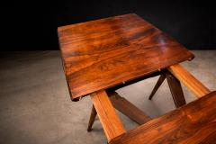 Carlo Hauner Extendable Dining Table in Rosewood Carlo Hauner 1950s - 4548669