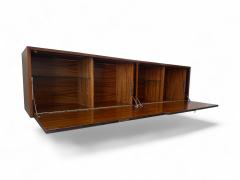 Carlo Hauner Floating Sideboard Bar in Rosewood Brass keys Carlo Hauner 1950s Lot 169A - 4175291