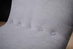 Carlo Hauner Pair of Armchairs Gray Fabric Rosewood Metal Carlo Hauner 1950s - 4546548