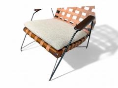 Carlo Hauner Pair of Armchairs in Rosewood Metal Fabric Carlo Hauner 1950s Lot 568 - 4089750