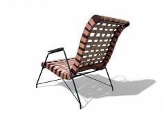 Carlo Hauner Pair of Armchairs in Rosewood Metal Fabric Carlo Hauner 1950s Lot 568 - 4089755