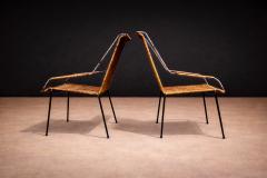 Carlo Hauner Pair of Armchairs wicker Iron Carlo Hauner 1950s - 4546766