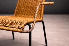 Carlo Hauner Pair of Armchairs wicker Iron Carlo Hauner 1950s - 4546771