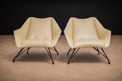 Carlo Hauner Pair of Concha Armchairs in Iron and leather Carlo Hauner - 4542607