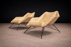 Carlo Hauner Pair of Concha Armchairs in Iron and leather Carlo Hauner - 4542608