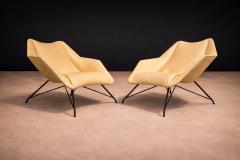 Carlo Hauner Pair of Concha Armchairs in Iron and leather Carlo Hauner - 4542611