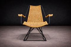 Carlo Hauner Rocking Chair in Metal Wicker Carlo Hauner 1950s - 4550876
