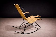 Carlo Hauner Rocking Chair in Metal Wicker Carlo Hauner 1950s - 4550880