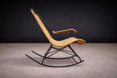 Carlo Hauner Rocking Chair in Metal Wicker Carlo Hauner 1950s - 4550881