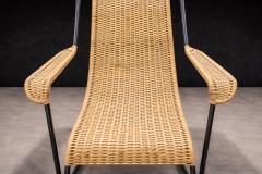 Carlo Hauner Rocking Chair in Metal Wicker Carlo Hauner 1950s - 4550883