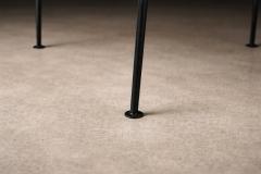 Carlo Hauner Set of Six Dining Chairs in Metal and Boucle by Carlo Hauner Brazil 1950s - 4534942