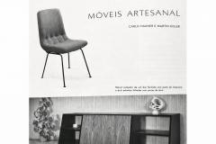 Carlo Hauner Set of Six Dining Chairs in Metal and Boucle by Carlo Hauner Brazil 1950s - 4534943