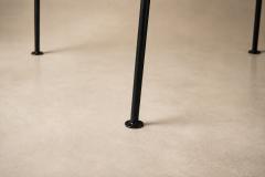 Carlo Hauner Set of Six Dining Chairs in Metal and Boucle by Carlo Hauner Brazil - 4621504