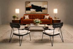 Carlo Hauner Three Armchairs in Ebonized Wood Metal with Loose Cushion Carlo Hauner - 4594281