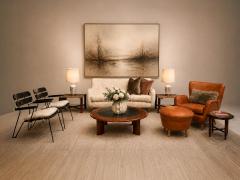 Carlo Hauner Three Armchairs in Ebonized Wood Metal with Loose Cushion Carlo Hauner - 4594286