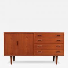 Carlo Jensen Carlo Jensen Bi Folding Door Teak Credenza for Hundevad Co  - 4305650