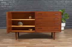 Carlo Jensen Carlo Jensen Bi Folding Door Walnut Credenza for Hundevad Co  - 4138466