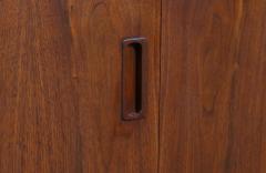 Carlo Jensen Carlo Jensen Bi Folding Door Walnut Credenza for Hundevad Co  - 4138469