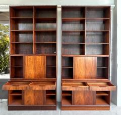 Carlo Jensen Carlo Jensen Poul Hundevad Danish Rosewood Bookcases Pair Available - 4663555