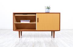 Carlo Jensen Danish Modern Two Tone Lacquered Teak Credenza by Carlo Jensen for Hundevad - 3003635