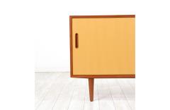 Carlo Jensen Danish Modern Two Tone Lacquered Teak Credenza by Carlo Jensen for Hundevad - 3003645