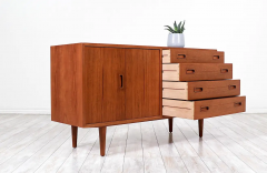 Carlo Jensen Scandinavian Modern Teak Credenza with Bi Folding Door by Carlo Jensen - 2750148